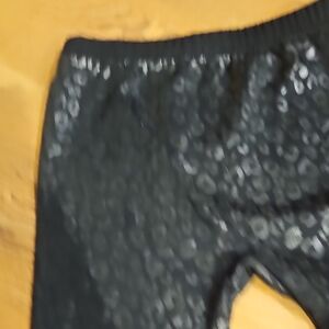 Black Sequin Kids Leggings